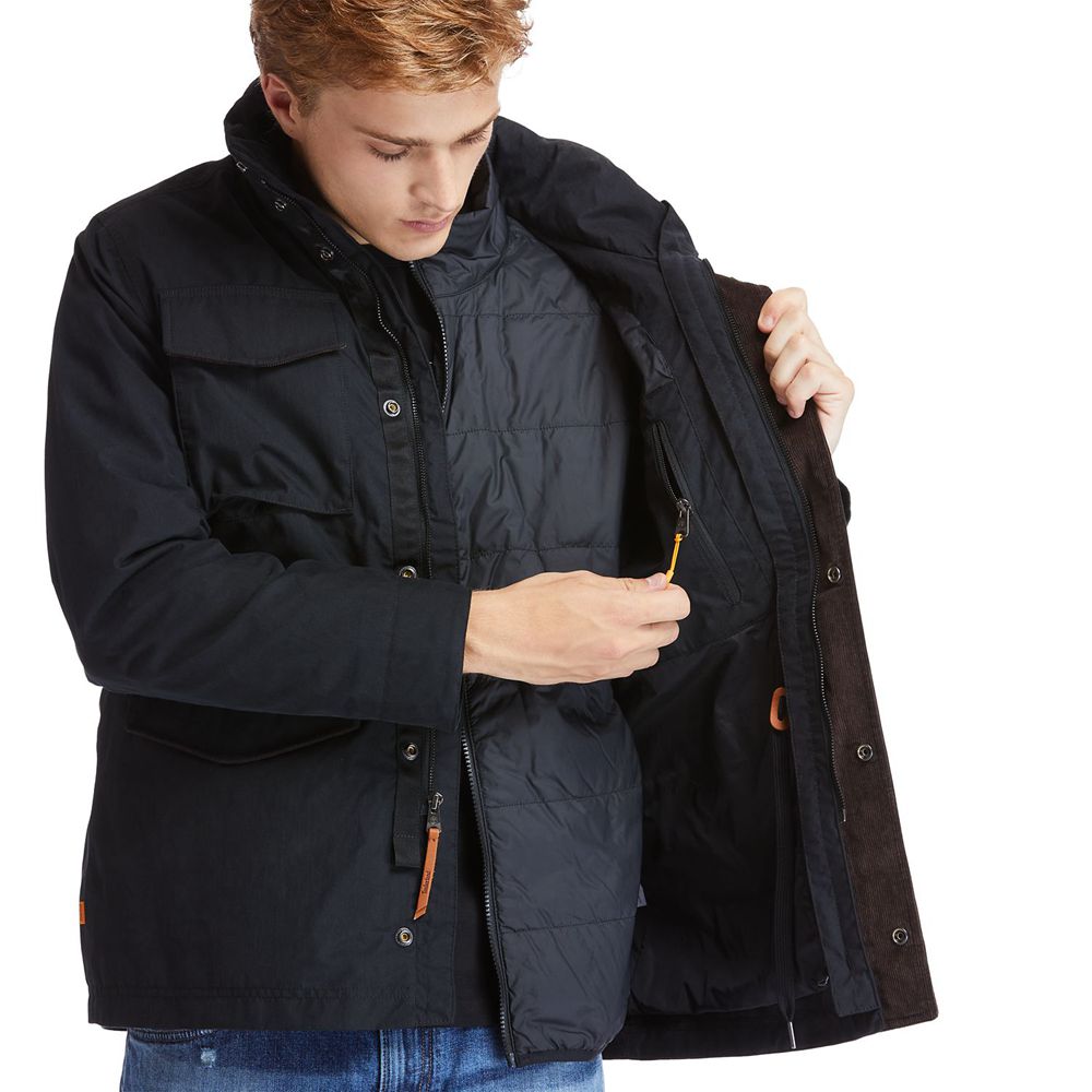 Timberland Mens Jackets Snowdon Peak 3-in-1 M65 Waterproof - Black - India VE0735146